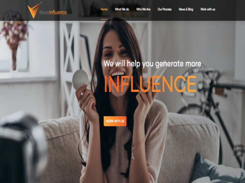 MoreInfluence homepage