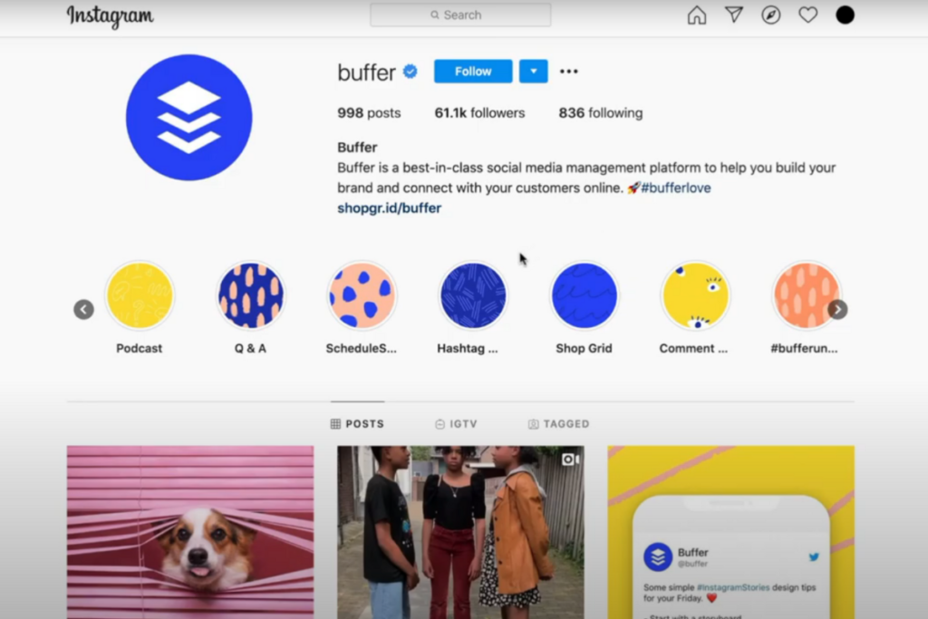 Instagram Highlight cover for Buffer