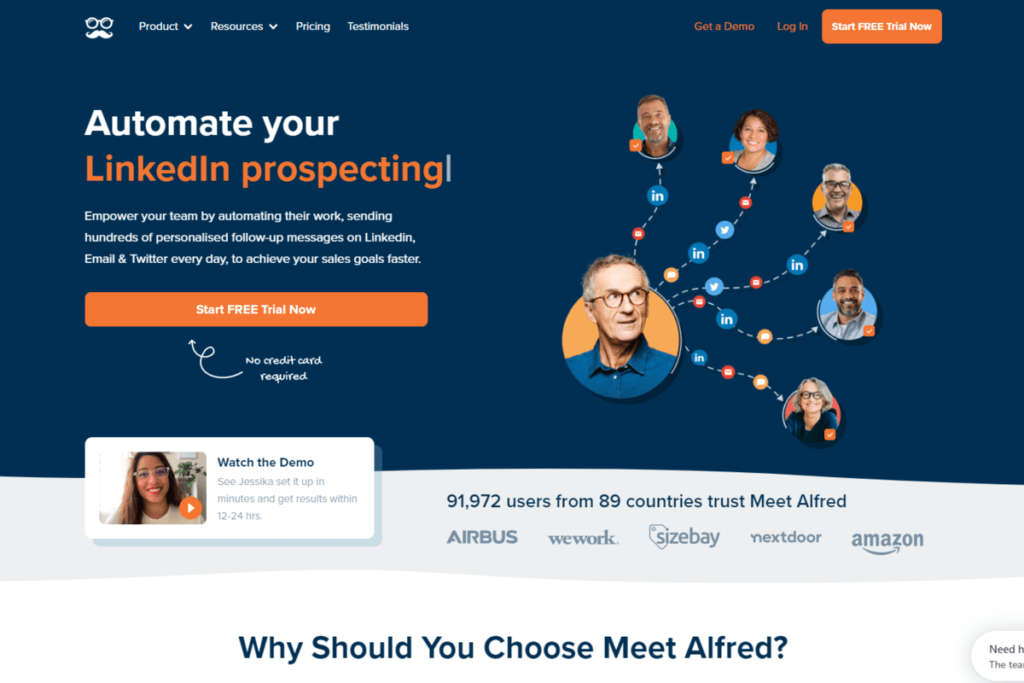 Meet Alfred web page