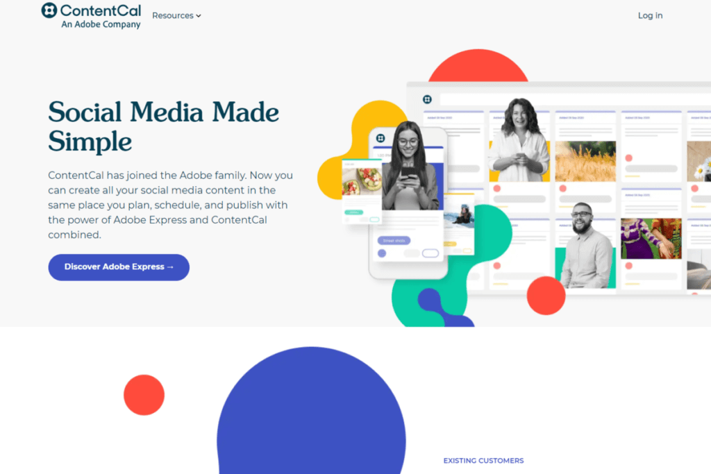 ContentCal web page