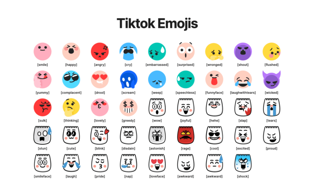 TikTok emojis set