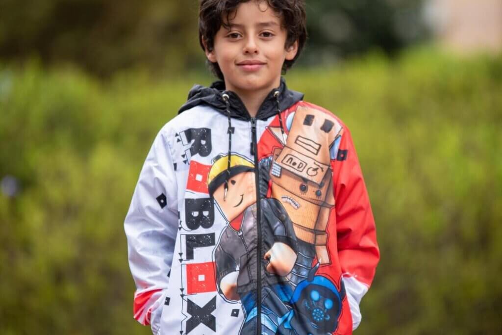 boy in Roblox jacket